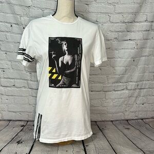 RELIGION London unisex graphic short sleeve white t-shirt Size M